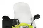 Front glass with fasteners universal (plastic) for motorcycle, scooter fits MS03, MS04