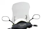 Front glass with fasteners universal (plastic) for motorcycle, scooter fits MS03, MS04