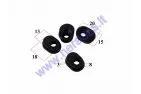Motorcycle plastic trim mounting rubber, rubber bushing 4pcs set
