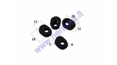 Motorcycle plastic trim mounting rubber, rubber bushing 4pcs set