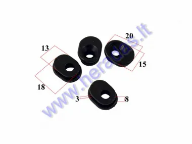 Motorcycle plastic trim mounting rubber, rubber bushing 4pcs set