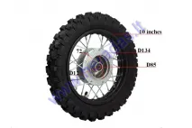 Front wheel 10 inch fits mini motorcycles 50-100cc BULL, STORM