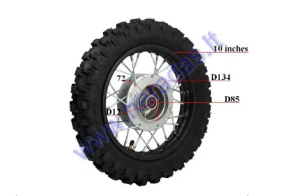 Motociklo priekinis ratas  10 colių R10 tinka mini motociklams  50-100cc BULL, STORM