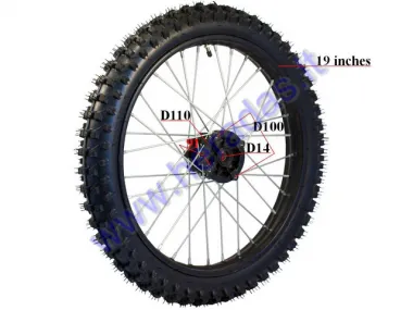 Motociklo priekinis ratas  19 colių  150-250cc  tinka  motociklams  SHINERAY