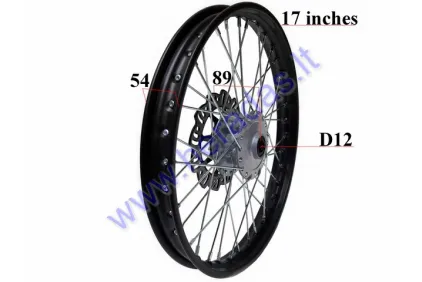 Front rim for motorcycle with brake disc 17 inches R17