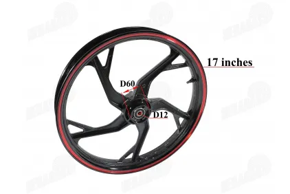 Front rim for motorcycle R17 fits FR50 black