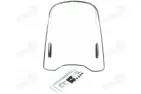 Motociklo priekinis stiklas su tvirtinimais universalus (plastikas)  420MM X 455MM