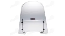 Motociklo priekinis stiklas su tvirtinimais universalus (plastikas)  450MM X 490MM