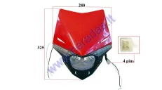 MOUNTED HEADLIGHT (WITH COVER) FOR MOTORCYCLE 6+6LED, HS1