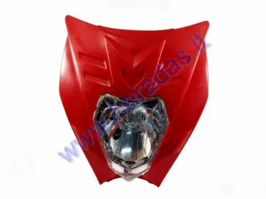Mounted headlight (with cover) for motorcycle