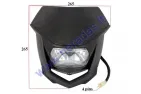 Mounted headlight (with cover) for motorcycle