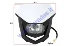 Mounted headlight (with cover) for motorcycle