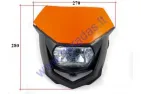 Mounted headlight (with cover) for motorcycle