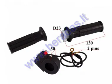 RUBBER HANDLEBAR GRIP SET FOR MOTORCYCLE POCKET BIKE WITH SWITCH