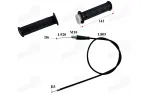 Rubber motorcycle handlebar grip for throttle