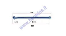 WHEEL AXLE FOR MOTORCYCLE L215mm , D12, M12