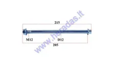 WHEEL AXLE FOR MOTORCYCLE L215mm , D12, M12