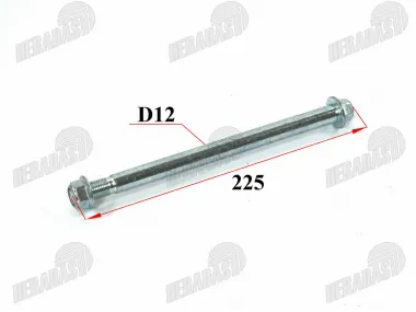 FRONT WHEEL AXLE FOR MOTORCYCLE Lengh L225mm D12 M12