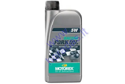 Motociklo šakių,amortizatorių tepalas MOTOREX FORK OIL 5W 1litras