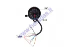 Motorcycle speedometer, odometer, travel counter, neutral gear. Indication of lights and turns lights