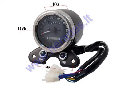 Motorcycle Speedometer with Fuel panel, Odometer, USB for Phone Charging, gear Indication