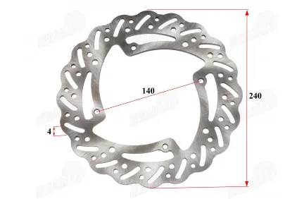 Rear brake disc of motorcycle, fits MOTOLAND MTL250