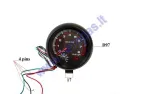Motociklo tachometras su keičiama  maksimalių apsukų   indikacija