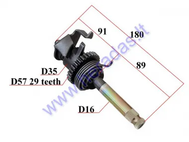 Motorcycle starting mechanism, shaft, pin 200-250 cc CB250CC engine type ZS169 FMM 180mm