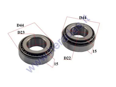HANDLEBAR BEARINGS FOR MOTOCYCLE 22x44x15mm  23x44x15mm