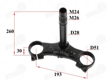 Steering fork holder saddle upper for motorcycle fits NAKED50