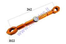 Motorcycle handlebar Motowolf with watch D22 for handlebar orange aluminum alloy