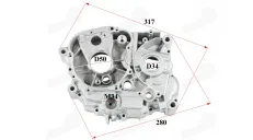 CRANKCASE left side for motocycle air-cooled 200-250 cc  engine type 165FMM for MOTOLAND MTL250 SHINERAY NXT250