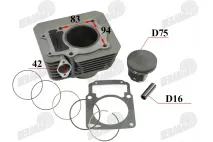 Motociklo variklio cilindro komplektas 175FMN TINKA CHAMPION 300 CH300 Motociklo variklio cilindro komplektas 175FMN TINKA CHAMPION 300 CH300