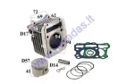 Engine cylinder set for motorcycle  D57 Suzuki GN 125 1982-2000