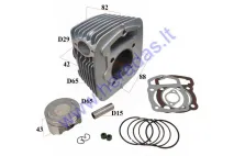 CYLINDER PISTON SET  D65 air 230- 250cc CBF35 , MTL250. MOTOLAND ,YINXIANGSHINERAY ENGINE TYPE 165FMM . CYLINDER, PISTON ,RINGS CBF35127, CBF35040