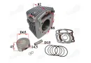 Motociklo variklio cilindro komplektas  D65  oras 230- 250cc CBF35 , MTL250. MOTOLAND ,YINXIANGSHINERAY variklio tipas 165FMM . Cilindras, stūmoklis,žiedai