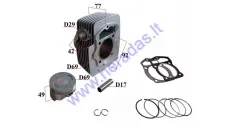 CYLINDER PISTON SET  D69 ZONGSHEN CB250CC ENGINE TYPE 169FMM . CYLINDER, PISTON ,RINGS,GASKETS.