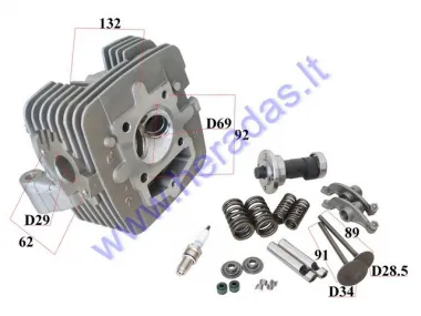 Motociklo variklio galvutė oras 250cc MTL250 MOTOLAND YINXIANG SHINERAY var. tipas 169FMM D69