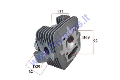 Motociklo variklio galvutė oras 250cc MTL250 MOTOLAND YINXIANG SHINERAY var. tipas 169FMM D69