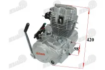 Motociklo variklis 125cc, 5 bėgiai, mechaninė greičių dėžė, aušinamas oru, 156FMI
