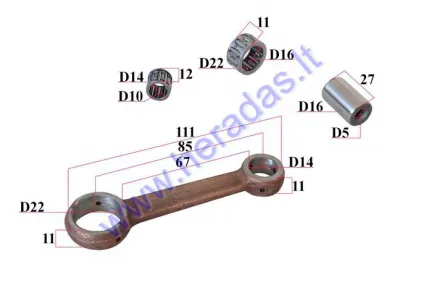 Crankshaft kit for motorcycle 50cc