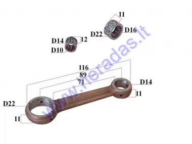 Motorinio dviračio 80cc alkūninio veleno komplektas