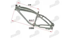 Motorinio dviračio aliuminis rėmas 26col ratui. Kuro bakas 3.4l