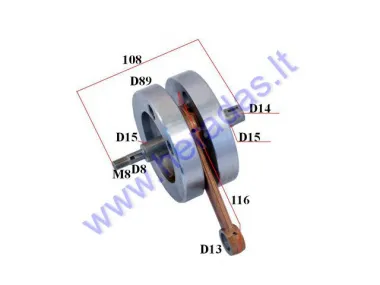 Crankshaft for 100cc motorized bicycle