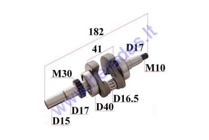 Crankshaft for 50cc motorized bicycle 4-stroke engine