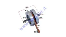 Crankshaft for 80cc motorized bicycle 2-stroke engine D47