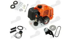 Motorinio dviračio benzininis dvitaktis variklis 2T 52cc komplektas  tvirtinamas ant galinio rato
