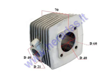 Cylinder for 50cc motorized bicycle 2-stroke D40
