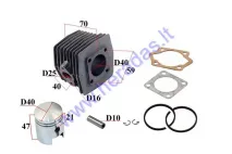 CYLINDER+PISTON SET FOR 50CC MOTORIZED BICYCLE  D40