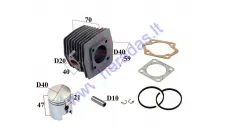 CYLINDER+PISTON SET FOR 50CC MOTORIZED BICYCLE  D40